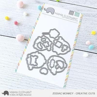 Mama Elephant Creative Cuts - Zodiac Monkey